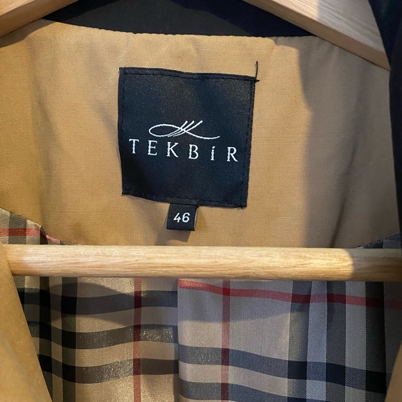 RARE AUTHENTIC TEKBIR Beige Trench Coat Zip sz46 Msrp $749 - Picture 6 of 15
